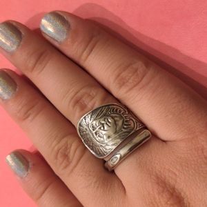 Sterling silver spoon ring